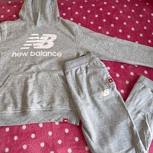 Gray kids new balance sweatsuit